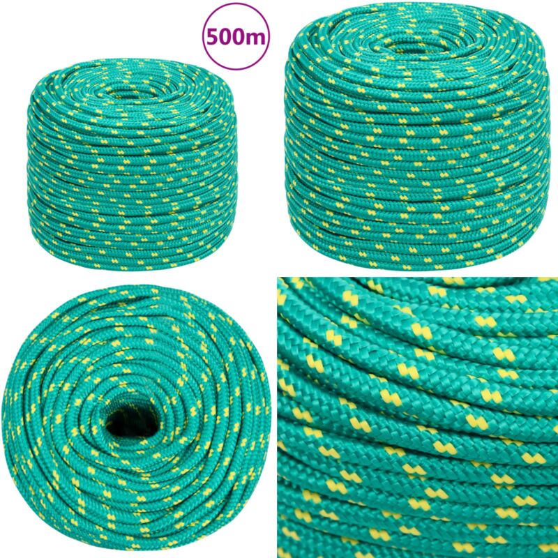 Corde de bateau Vert 6 mm 500 m Polypropylène - Corde De Bateau - Corde Marin - Polypropylène - Corde Tressée - Amarrage - Home & Living