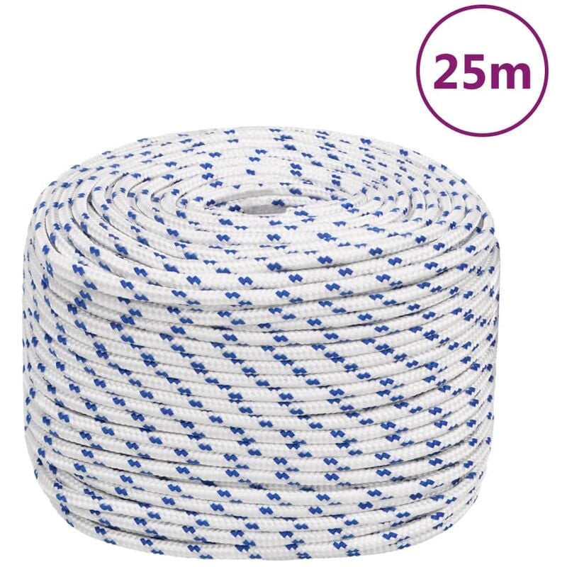 Corde de bateau,Cordage durable et solide Blanc 10 mm 25 m Polypropylène -BV61744