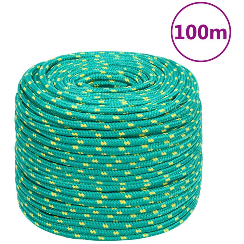 Corde de bateau,Cordage Vert 6 mm 100 m Polypropylène CFW77929