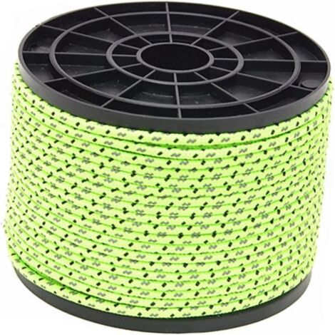 Corde De Camping - 50 M - Réfléchissante - Nylon Extérieur - Pour Randonnée Et Plein Air - 4 mm