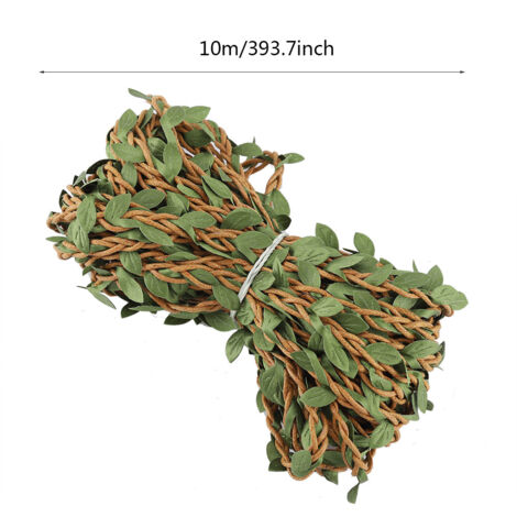 Corde de chanvre imitation liane 10m, décoration naturelle style jungle pour intérieur, couleur marron.