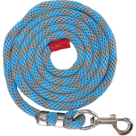 Corde de cheval en Nylon, laisse de bétail épaissie polyvalente avec crochet en alliage pour animal de compagnie 8,2 pieds bleu gris