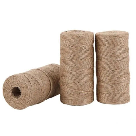 Corde de jute - 3 rouleaux - Décorations de Noël - Jardin DIY - 2 mm x 100 mètres