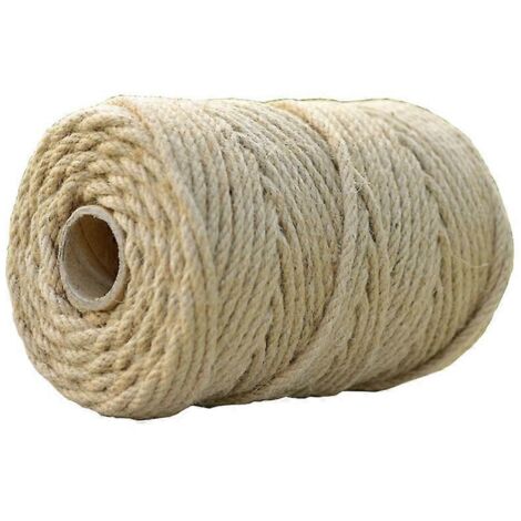 Corde de jute 400 m Mini pinces à linge en bois naturel et jute naturel, pinces à linge pour loisirs créatifs, jardinage et Noël