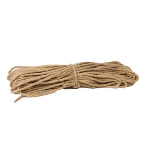 Corde de jute naturelle 14 mm x 10 m, idéale pour le jardinage, le bricolage et les griffoirs manuels pour chats