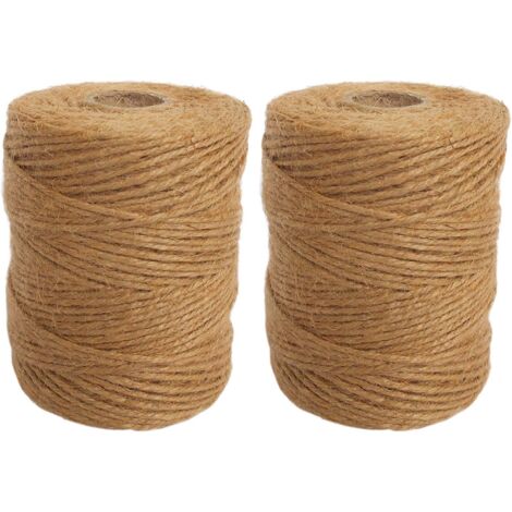 Corde de jute naturelle 2 mm 152 m 2 pièces
