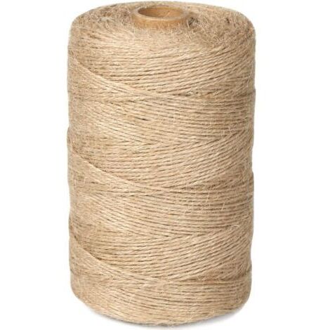 Corde de jute naturelle 2 mm x 200 m, idéale pour le jardinage, le bricolage et les griffoirs manuels pour chats
