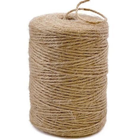 Corde de jute naturelle 3 mm x 200 m, idéale pour le jardinage, le bricolage et les griffoirs manuels pour chats