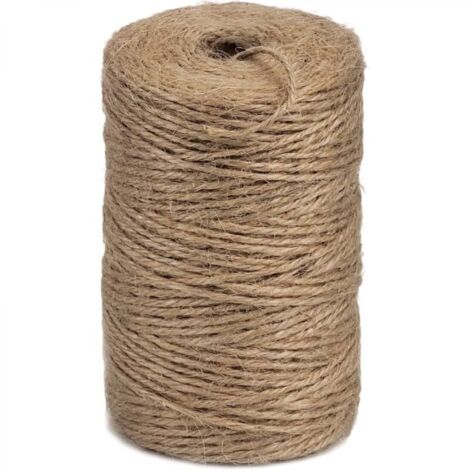 Corde de jute naturelle 5 mm x 200 m, idéale pour le jardinage, le bricolage et les griffoirs manuels pour chats