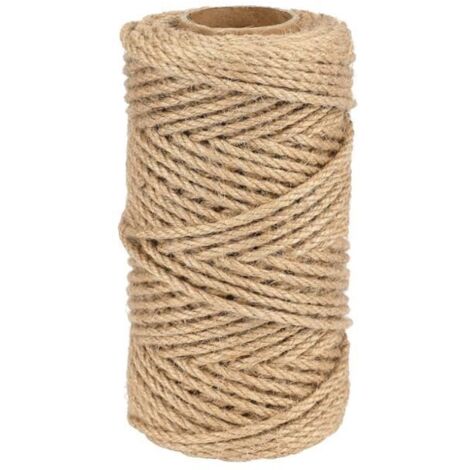 Corde de Jute - Non spécifié - 4 mm - 50 Mètres - Idéale pour Bricolage et Décoration - Pratique à utiliser
