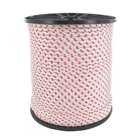 Corde de lanceur en polyamide 100m – Diamètre 2,5mm – Tressée 16 fuseaux pour résistance accrue – Accessoire tondeuse – Greenstar