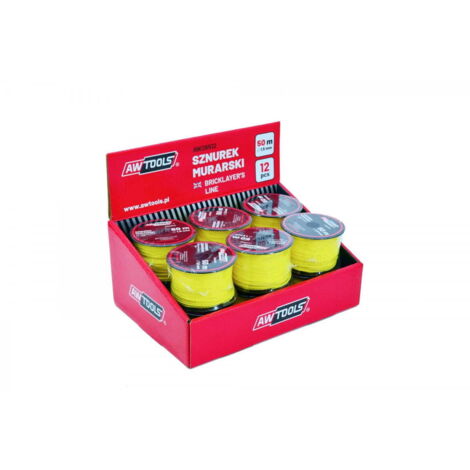 Corde de maçonnerie AWTOOLS 50 m / 1,5 mm 12 pièces.