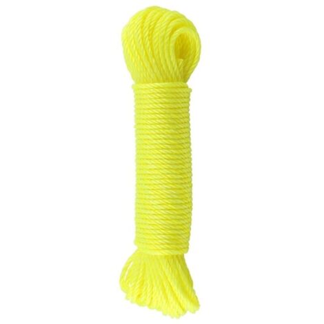Corde de nylon pour jardin et camping de 20m Sélection de couleur jaune Kit de 65.6ft pour étagère et activités extérieures