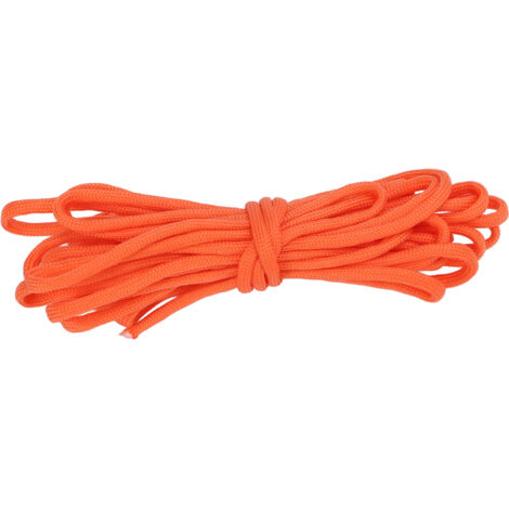 Corde de parachute polyester 9 brins 5 mètres pour randonnée survie en plein air orange