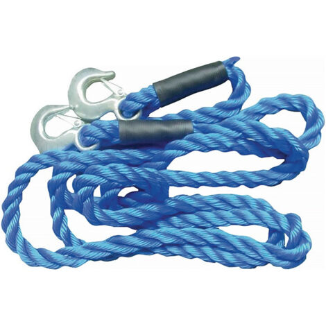 Corde de remorquage en polypropylène 4 000 kg polyprop. crochet charg. lourdes/c