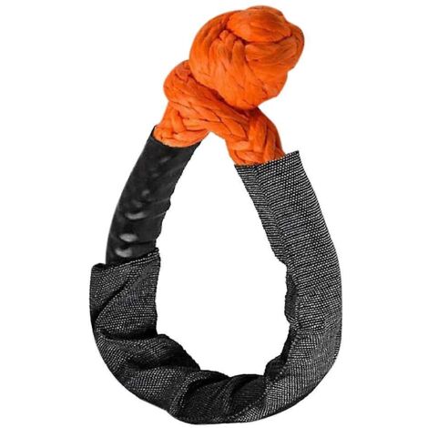 Corde de remorquage souple de 1/2 pouce x 22 pouces pour voiture, câble de treuil tout-terrain avec poulie et crochet pour loisirs hors route
