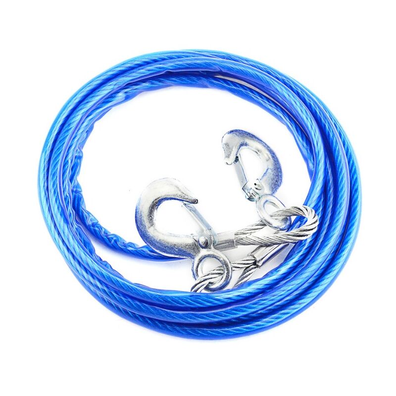 Lucky-88 - Corde de remorque de voiture épaissie 4 mètres 5 tonnes (8mmX4M) remorque extérieure corde de traction de voiture d'évasion hors route