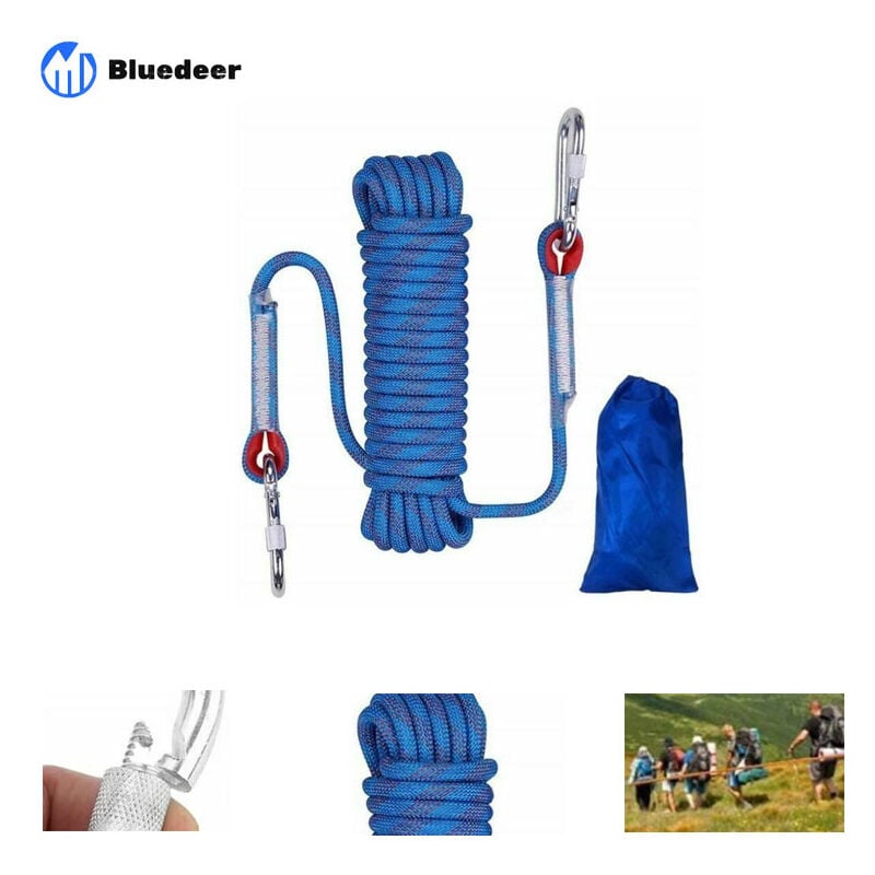 Corde de sécurité, corde en nylon, corde d'escalade extérieure, corde d'escalade, corde d'escalade, corde de sauvetage, corde de descente, corde