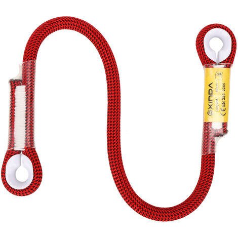 Corde de sécurité d'escalade et de survie en extérieur 60/120/150cm avec anneau porteur (Rouge 60cm)