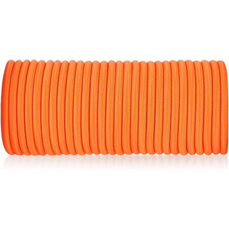 Corde de sécurité élastique orange de 4 mm x 30 m, sangle élastique, filet de chargement, articles fixes