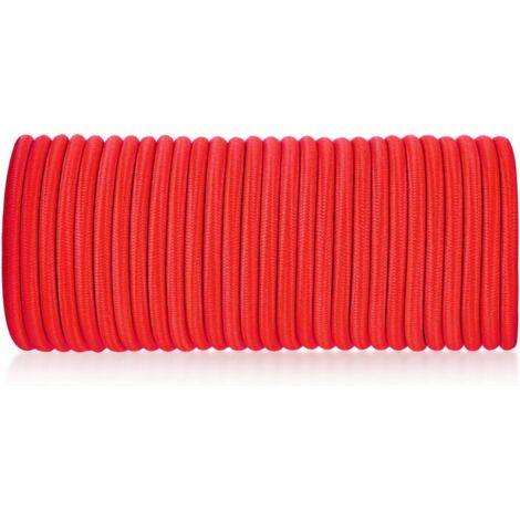 Corde de sécurité élastique rouge 4 mm x 30 m, sangle élastique, filet de chargement, articles fixes