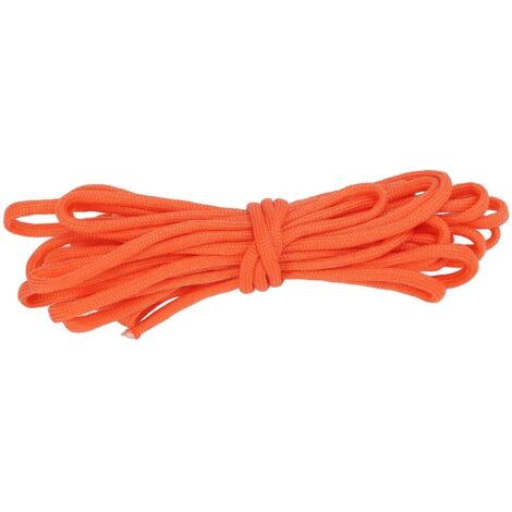 Corde de sécurité en polyester, 9 brins, 20 245 mètres, pour parachute, camping, survie et randonnée en extérieur (orange).