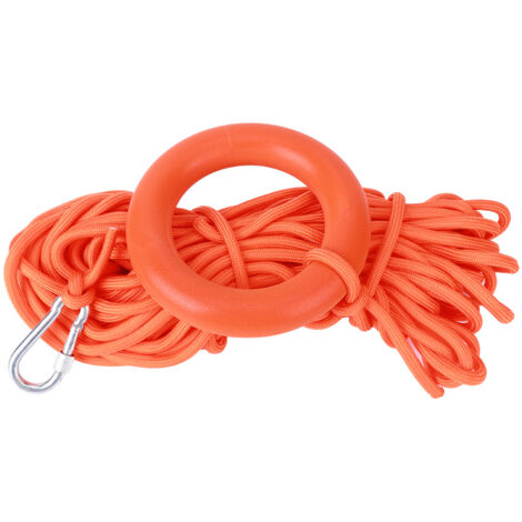 Corde de sécurité non réfléchissante de 10 mm de diamètre et 30 m de long avec anneau de traction.