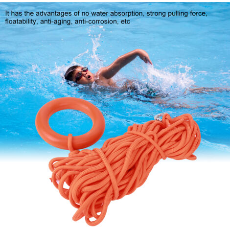 Corde de sécurité sauvetage [HIKING 10mm 30m PVC] - Sangle de sécurité anti-âge et imperméable avec anneau de traction pour sports et travaux