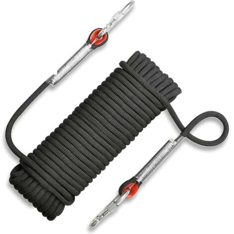 Corde de sécurité Ulisem 10 m pour escalade en extérieur, corde de sauvetage d'alpinisme résistante aux déchirures, corde de 10 mm de diamètre pour la randonnée