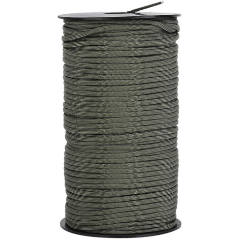 Corde de Survie Extensible 100m pour Escalade Randonnée Urgence (Vert Foncé)