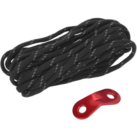 Corde de Tente Anti-Vent Réfléchissante Renforcée avec Boucle en Aluminium pour Camping, Randonnée et Extérieur
