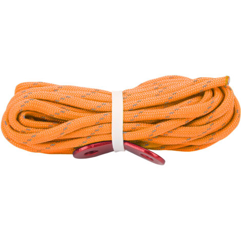 Corde de Tente Résistante au Vent avec Boucles en Aluminium Réfléchissante pour Sécurité Extérieure