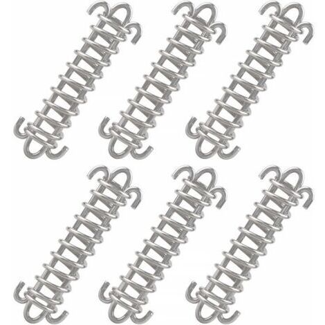 Corde de tente robuste , lot de 6, avec boucle à ressort en acier inoxydable, pour bâches, tentes et grillages métalliques