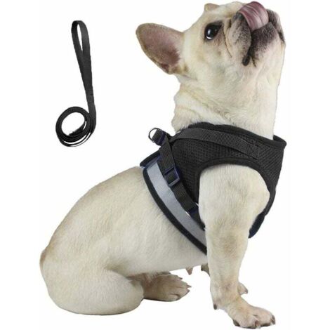 Corde de traction type gilet pour animaux de compagnie (noir XS)-Fei Yu