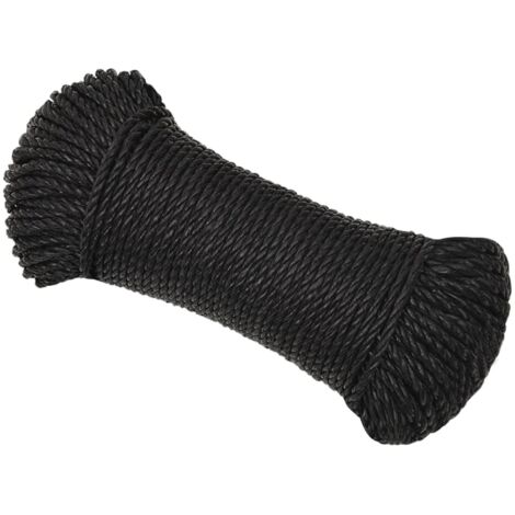 Corde de travail Noir 3 mm 500 m polypropylène CFW99767