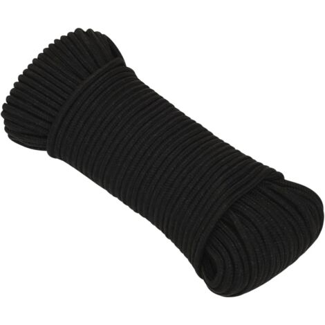 Corde de travail Noir 4 mm 500 m Polyester CFW16534