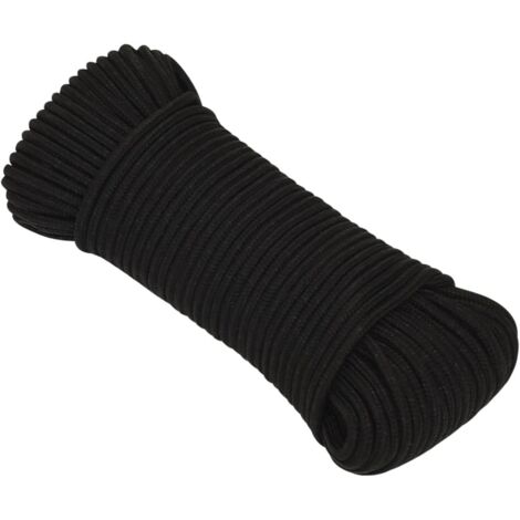Corde de travail Noir 5 mm 500 m Polyester CFW58717