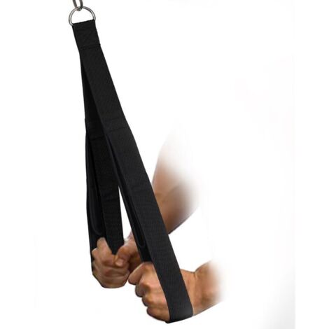 Corde d\'entraînement pour triceps de 27" et 20" pour machine à câbles - Accessoire d\'entraînement, corde à triceps lestée, musculation en salle, système de poulies à domicile, accessoires pour cor