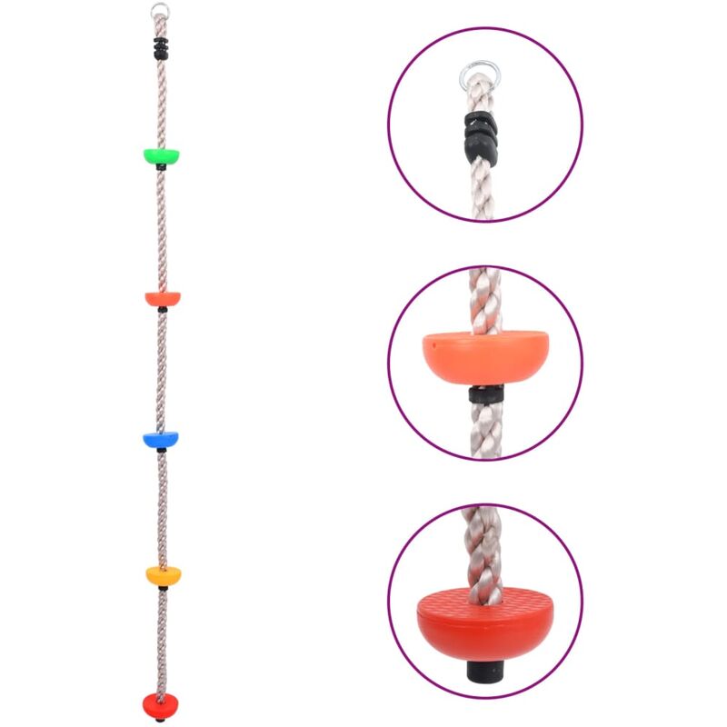True Deal - Corde d'escalade avec plates-formes 200 cm