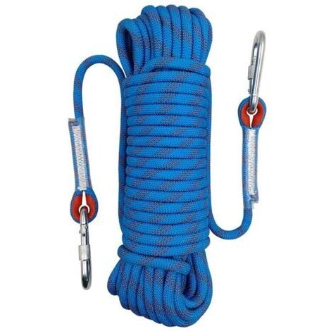 Corde d'escalade d'extérieur, Corde d'escalade en plein air, Corde de sécurité en nylon tressé, 15 m