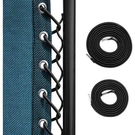 Corde di ricambio universali per sedia a gravità zero (4 corde), strumento di riparazione per lettino a gravità zero, sedia elastica (nero)-RAPANDA