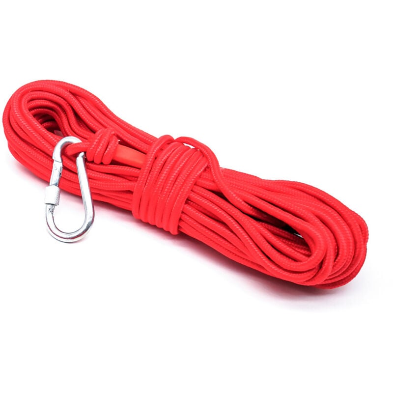 Corde dynamique 20 m Ceinture orange Boucle d'alpinisme Résistance à la traction 500 kg