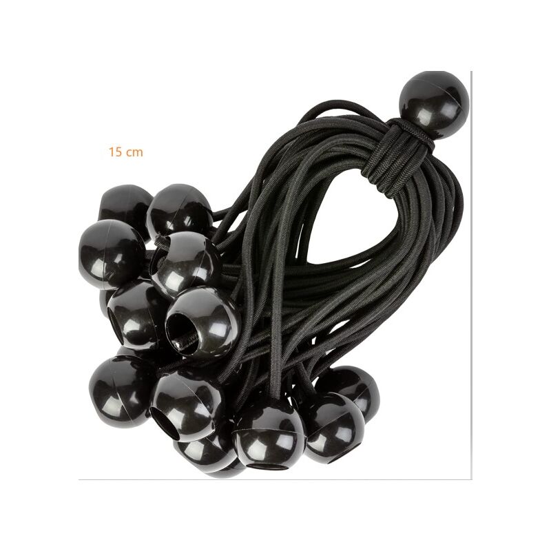 Image of Corde elastiche da 25 pezzi con palline - Confezione da 15 cm Corde elastiche universali con clip - Nastri elastici resistenti perfetti per