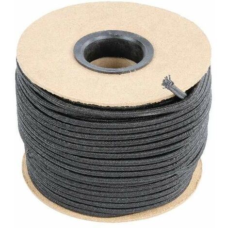Corde élastique noire longueur 20m diamètre 8mm bâche piscine sandow universelle