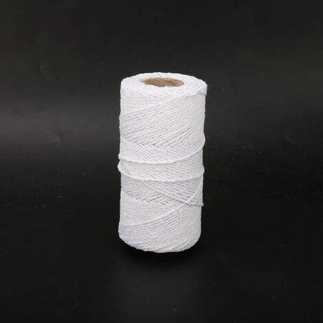 Corde en Jute 100m pour Projets DIY et Décoration Naturelle (Couleur Blanc)
