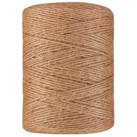 Corde en jute naturel - diamètre 1,5 mm - longueur 400 mètres - idéale pour le jardinage, le bricolage et les loisirs créatifs - couleur naturelle