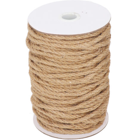 Corde en Jute Naturelle 50M x 5mm pour DIY, Décoration Maison et Loisirs Créatifs
