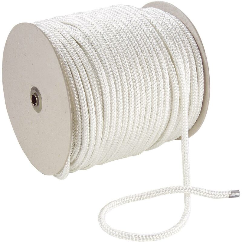 Corde en polyester 20209 (Ø x L) 4 mm x 100 m blanc C60378