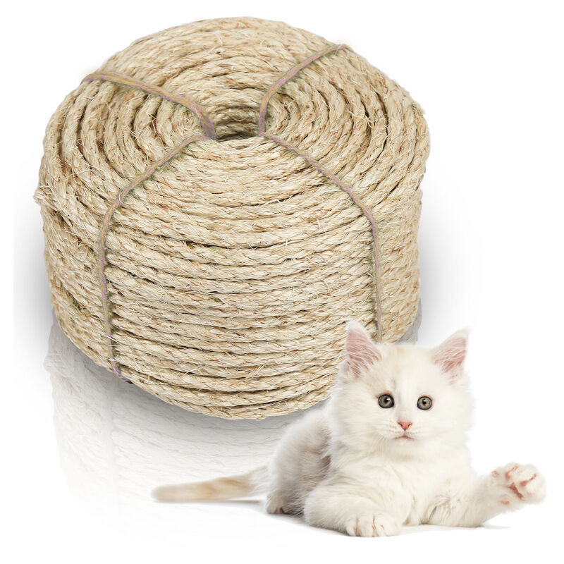 Corde en sisal - 6 mm - Corde en sisal pour chat - Accessoire - Corde en sisal - 50 m