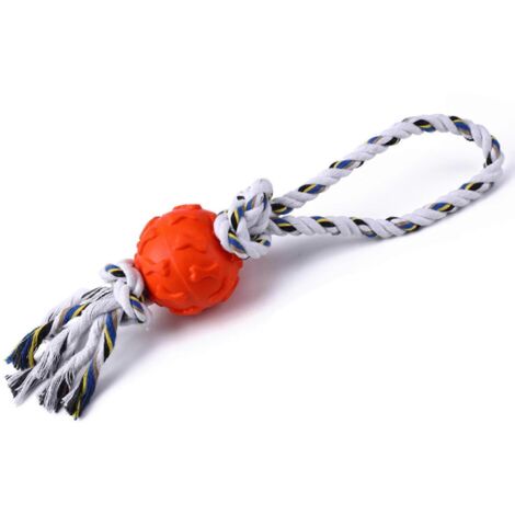 Corde jouet puzzle interactif balle pour chien 13 couleurs petites et moyennes races jeu stimulation mentale.